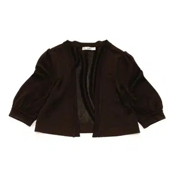 새상품급 Rene 루네 볼레로 가디건 숏 기장 브라운 36 S
