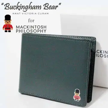 미사용 박스 포함 매킨토시 철학 버킹엄 베어 이단 접이식 지갑