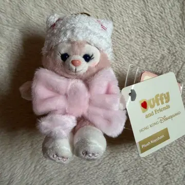 홍콩 디즈니 한정판 리나벨 앉아있는 봉제 인형 키체인 1