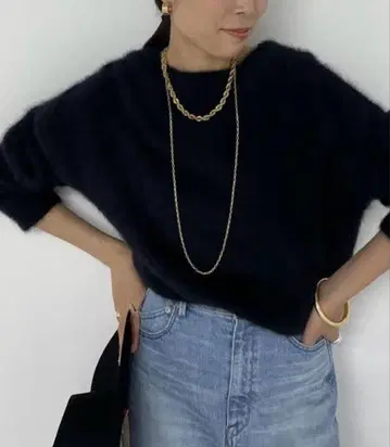 FUR 캐시미어 2WAY 니트 블랙