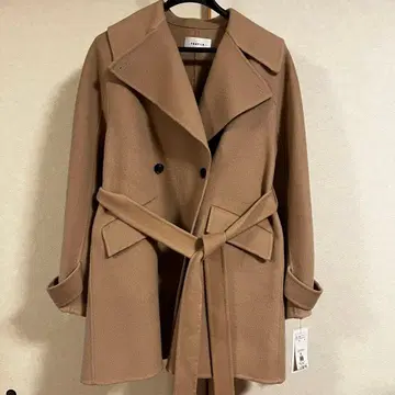 완판템 택 포함 미사용 새상품 울 리버 미들 A라인 코트