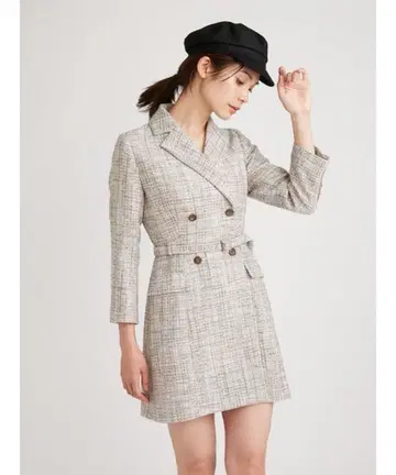SNIDEL 트위드 자켓 미니 원피스