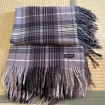 COMME CA DU MODE 혼방 체크 무늬 머플러