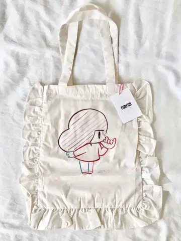 furfur x 마무앙짱 콜라보 토트백 화이트