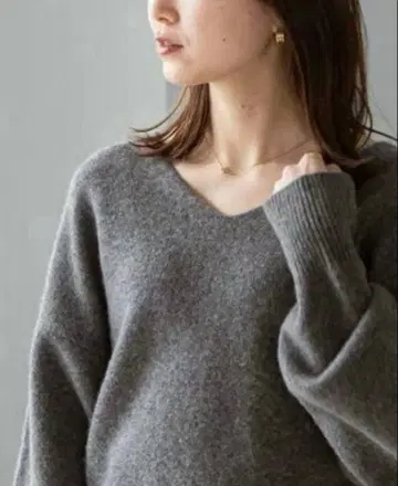 noble CA/W 숏 V 풀오버 그레이