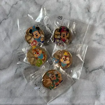 디즈니씨 10주년 핀 배지 5세트