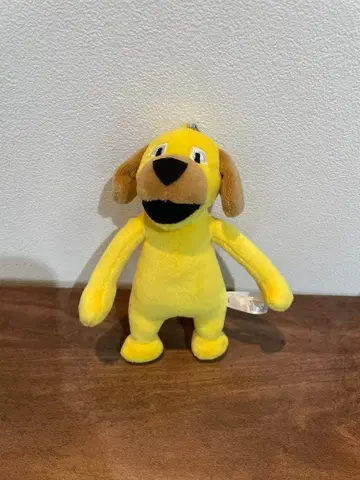 휴먼 홀 플랫 버디 마스코트 옐로우 컬러 강아지 봉제 인형