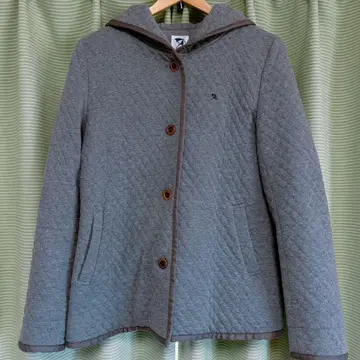 아놀드 파머 그레이 면 퀼팅 자켓 후드 부착 L 상당 사이즈