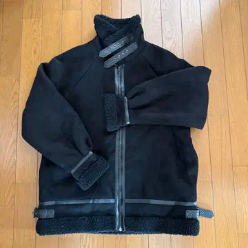 GRL 블랙 무스탕 코트 퍼 블루종 아우터