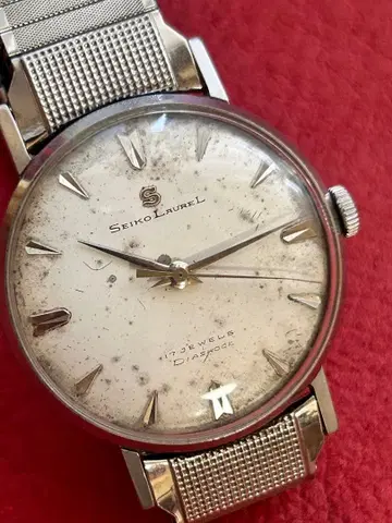 세이코샤 세이코 S 로렐 빈티지 수동 와인딩 작동품 벨트 새상품