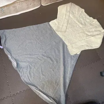 그레이 니트 롱 원피스 긴팔