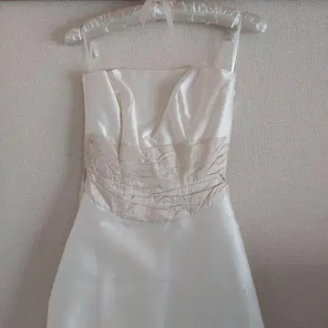아이보리 실크 웨딩 드레스