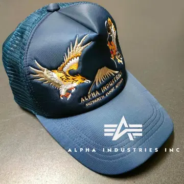 컨디션 최상 ALPHA 스카캡 네이비 프리 사이즈 알파