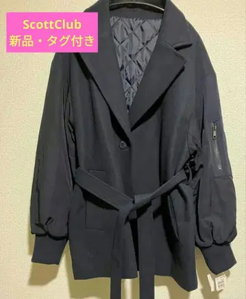 정가 35000엔 반값 이하! 네이비 체스터 코트 밀리터리 소매