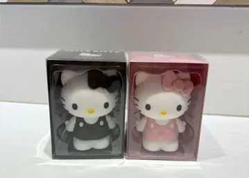 로리즈팜 키티 퀼팅 피규어 핑크 블랙 세트