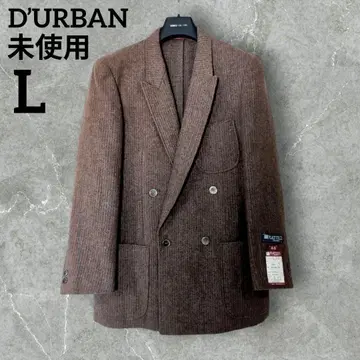 [ 미사용 ] 더반 기모 플란넬 브라운 일본제 더블 빈티지 L