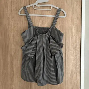 mideal 스트라이프 리본 뷔스티에