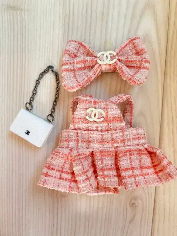 러브부 봉제 인형용 트위드풍 드레스 세트