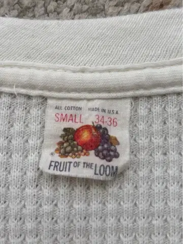 80s USA FRUIT OF THE LOOM (S) 빈티지 와플