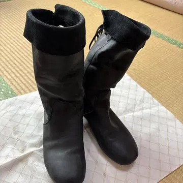 블랙 롱 부츠, 중고, 사이즈 23.5~24cm