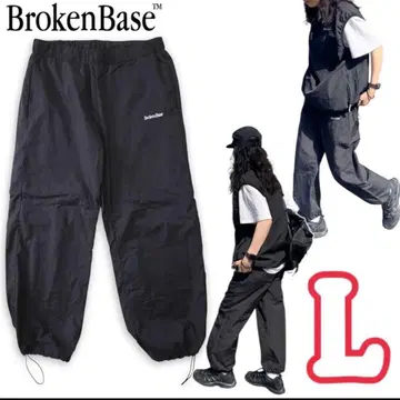 brokenbase 나일론 테크 팬츠 블랙 L 브로큰베이스