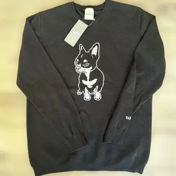 빔즈 보이 FLATiSCA 강아지 자수 니트 스웨터 블랙