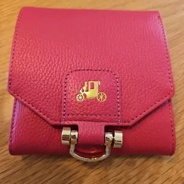 ATAO 로트로 핑크 가죽 이단 접이식 지갑