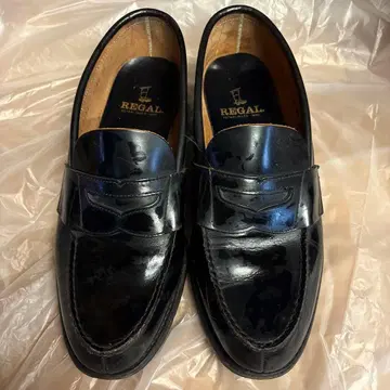 REGAL 블랙 가죽 로퍼 26cm