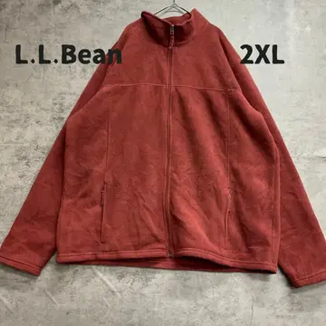 엘엘빈 남성용 플리스 자켓 2XL 빨간색 풀 집업 [ 7254 ]