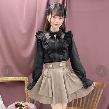 ROJITA 비쥬 벨트 자카드 스커트 모카