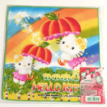 지역 한정 헬로키티 미니 타월 손수건 신슈 한정 사과