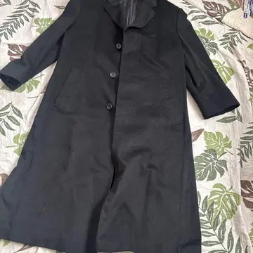 블랙 남성용 캐시미어 100% 롱 코트 102 A 8 사이즈 체스터