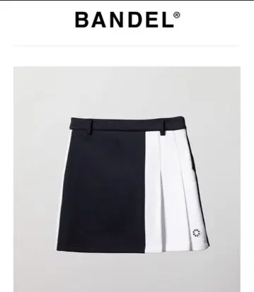 반델 블랙 화이트 플리츠 스커트