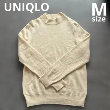 UNIQLO 캐시미어 모크넥 스웨터 아이보리