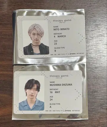 세라피 게임 ID 카드풍 포토 카드 2종 세트