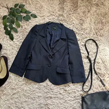 6770 스윙 테일러드 자켓 [ 1 ] 네이비/퍼프 슬리브/작은