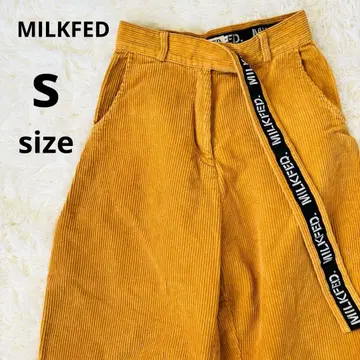 [ MILKFED ] 코듀로이 와이드 팬츠 머스타드 Ssize