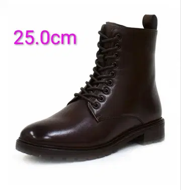 다크 브라운 레이스업 부츠 25.0cm