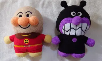 호빵맨 세균맨 푹 터치 봉제 인형 세트