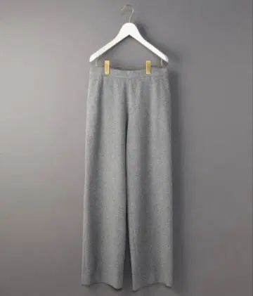 뷰티 앤 유스 로쿠 울 와이드 팬츠 그레이