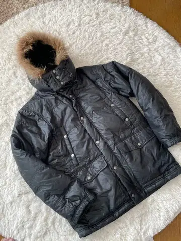 MACHOPE 퍼 포함 블랙 다운 자켓 XL