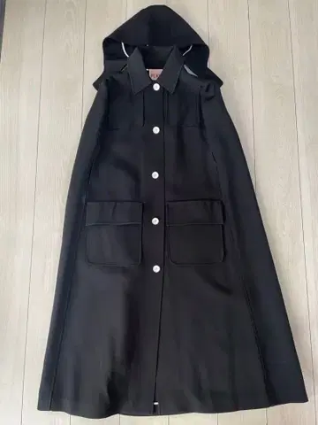 PLAN C 플랜씨 후드 탈부착 가능 롱 코트 블랙