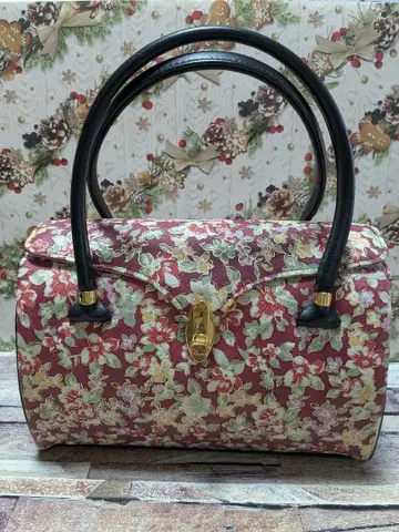 일본풍 패턴 백 여성용 꽃무늬 보스턴 백 새상품급 오샤레