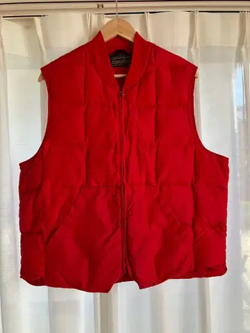 80s~90s 에디바우어 블랙 택 다운 베스트 라이트닝 지퍼