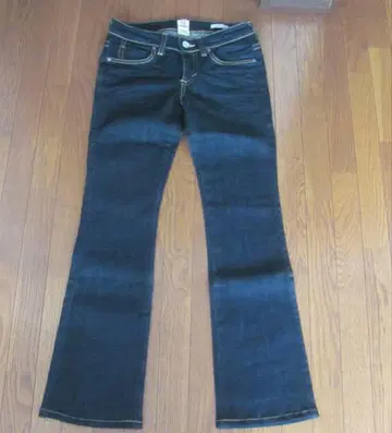 [ 미사용품 ] Miss EDWIN 28 부츠컷 데님 팬츠 다크 블루