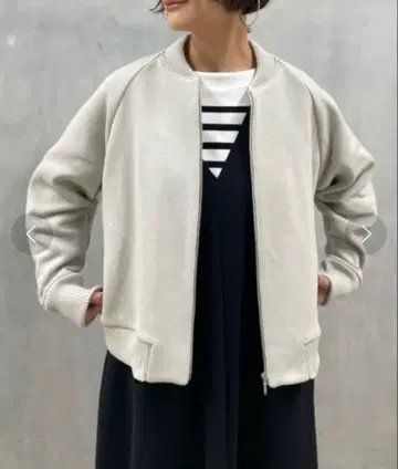 BEARDSLEY 그레이 ZIP 니트 블루종