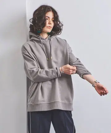 UNITED ARROWS 그레이 후드 맨투맨
