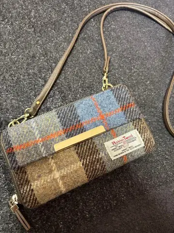 Harris Tweed 체크 무늬 숄더백