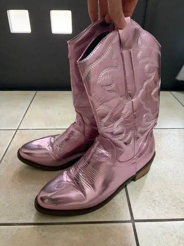 핑크 웨스턴 부츠 25.5cm