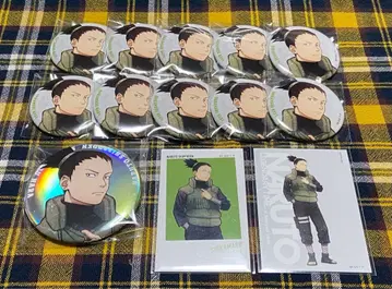 NARUTO 나루토 베이스 야드 노멀 캔뱃지 오로라 시카마루 세트